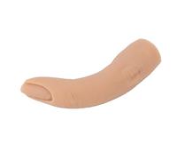 HUSHUI Practice Finger Model, Professional Silicone Bendable Fake Nail Art Training Finger with 10mm Embedded Depth and Alloy Holder, for Acupuncture Nail Salon Halloween Prop