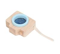HUSHUI Prism Lens Toy for Kids, Cute Portable Camera Style Bee Eye Effect Toy, Stimulate Imagination, Oak Wood, 1 Unit (Blue)