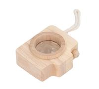 HUSHUI Prism Lens Toy for Kids, Cute Portable Camera Style Bee Eye Effect Toy, Stimulate Imagination, Oak Wood, 1 Unit (Wood Color)