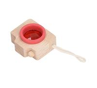 HUSHUI Prism Lens Toy for Kids, Cute Portable Camera Style Bee Eye Effect Toy, Stimulate Imagination, Oak Wood, 1 Unit (Red)