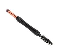 HUSHUI Professional Double Ended Brow Brush, Angled and Spiral Brush for Eyebrows and Eyelashes, with Cover for Beginners