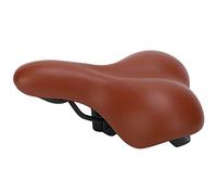 HUSHUI PU Leather Ergonomic Bicycle Seat Cushion Cover with High Elastic Support for Mountain and Electric Bikes, Waterproof and Easy to Clean (Brown)