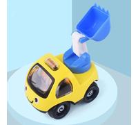 HUSHUI Pull Back Construction Car Miniature Cute Educational Toy for Kids Friction Powered Engineering Vehicle 1 Unit (Excavator)