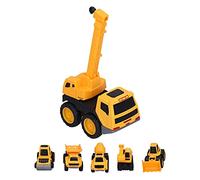 HUSHUI Pull Back Construction Vehicle Model Set, Colorful Design, Educational Fun for Kids, Made of Durable Alloy and Plastic, 6 Units