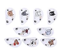 HUSHUI Putter Cover 9PCS PU Leather Waterproof Durable Design for Lovers, Moisture Proof and Dustproof, Lightweight 16.5x10cm (White)