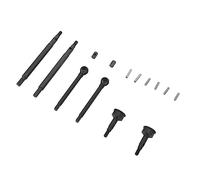 HUSHUI RC Axle Drive Shaft Set, Durable Steel Construction for Enhanced Power Transmission for TRX4M 1/18 RC Crawler Car, Black Color, 6 Pieces