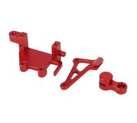 HUSHUI RC Servo Bracket Arm Set, Aluminum Alloy Steering Gear Bracket Arm Set with All Necessary Hardware for LOSI Promoto MX 1/4 Electric Motorcycle (Red)