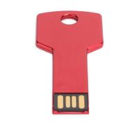 HUSHUI Red USB Flash Drive Key Shape with Durable Aluminum Alloy Design for Fast File Transfer in Car and Home Supplies (32GB)