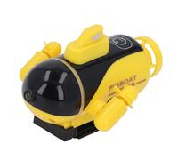 HUSHUI Remote Control Submarine, Rechargeable RC Boat Toy with Cordless Charging for Kids, Mini Electric Diving Toy for Water Tub Fish Tank (Yellow)