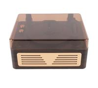 HUSHUI Retro CD Player, Portable 5.0 HiFi Sound CD Player with 2 Stereo Speakers for Language Learning Bedtime Stories Early Education (Brown)