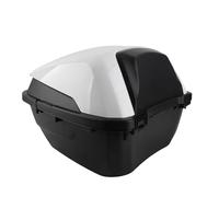 HUSHUI Scooter Tail Trunk Large Capacity Durable Motorcycle Rear Top Box for Travel 28cm X 41cm X 39cm (White)