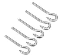 HUSHUI Screw Hook, 5Pcs Stainless Steel High Hardness Circular Hook with Uniform Thread for Mechanical Equipment, Furniture (M10)
