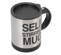 HUSHUI Self Stirring Cup, Electric 400ml Automatic Mixing Mug with Silicone Sealing and Stainless Steel, for Coffee Honey Milk Blending (Black)