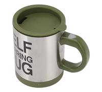 HUSHUI Self Stirring Cup, Electric 400ml Automatic Mixing Mug with Silicone Sealing and Stainless Steel, for Coffee Honey Milk Blending (OD Green)