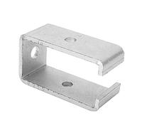 HUSHUI Silver Channel Trolley Track Hanger Bracket Heavy Duty Support for Household Movable Door, Stainless Steel, Resistant, 1 Unit