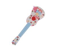 HUSHUI Simulation Ukulele Instrument Toy Cartoon Design Adjustable Strings Musical Ukulele for Kids Gift 12.5 X 4.5 X 41cm (Pink)