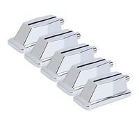 HUSHUI Snare Drum Lug Replacement Parts, Durable Chrome Plated Claw Hooks for Snare Drums, 5 Pcs Silver Accessories