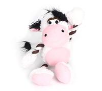 HUSHUI Soft Plush Dog Toy for Chewing and Teeth Cleaning Interactive Training Tool for Dogs 24x24x10cm (Cow)