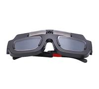HUSHUI Solar Auto Darkening Welding Goggles, Anti Radiation Safety Glasses Adjustable for Welder Protection with Anti UV Filter, for Gas Welding Steel Cutting