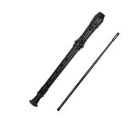HUSHUI Soprano Recorder Instrument, ABS 6 Holes, Perfect for Beginners and Kids, Black, Includes Cleaning Stick