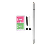 HUSHUI Stylus Pen, Precise Positioning No Delay 3 in 1 Multi Functional Capacitive Stylus with 2 Fiber Nibs, for Tablet Mobile Phone Smart Device (Silver)