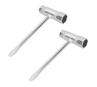HUSHUI T-Shape Wrench Set 2Pcs Combo Socket Spanner Multifunctional Tools for Garden Maintenance 13 X 19mm Carbon Steel