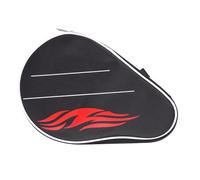 HUSHUI Table Tennis Racket Case, Durable Oxford Paddle Bag with Balls Pouch for Sports Enthusiasts, Black, 30 X 20 X 2cm
