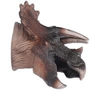 HUSHUI Triceratops Puppet Rubber Durable Hand Painted Interactive for Kids Educational Play 16 X 16 X 13cm