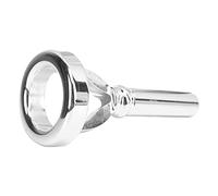 HUSHUI Tuba Mouthpiece Trainer Thick Silver Coated Mouthpiece Exercising for Intermediate Advanced Players Copper Material 1 Unit