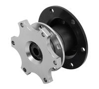 HUSHUI Universal Steering Wheel Arrow Storage Case Hub Adapter Kit for Racing Cars - Durable CNC Alloy - Fast Installation - Includes Screws and Nuts (Silver)