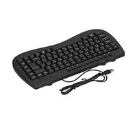 HUSHUI USB Keyboard Durable Ergonomic 87 Keys Wired Keyboard for Home and Office Use - Plastic Material (Arabic)