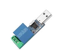 HUSHUI USB Relay Module with High-Performance Microcontroller Control for Smart Home Automation and Automation Projects, Double-Sided Circuit Board, 1 Unit