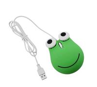 HUSHUI USB Wired Cute Mouse for Kids Stylish Green Shape Ergonomic Design for PC Laptop Comfortable Use