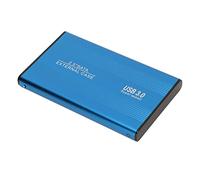 HUSHUI USB3.0 HDD Enclosure, 2.5in External Hard Drive Enclosure Adapter with Ultra Thin Lightweight Design, for Laptop Mac OS X 8.6 and Above (Blue)