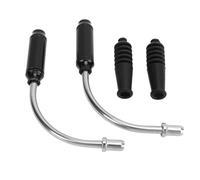 HUSHUI V Brake Elbow Cable Guides Rustproof Lightweight Brake Pipe for BMX Cycling 2 Elbows 2 Boots (Black)