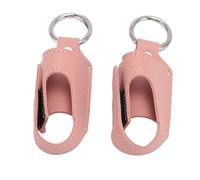 HUSHUI Versatile PU Leather Asthma Inhaler Holder Secure Storage for Home and Travel 2pcs (Pink)