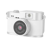 HUSHUI Vintage Digital Camera, 2K FHD Video 2MP Photos Compact Small Camera with 1.47 Inch Color Screen and LED Fill Light, for Photography (White)