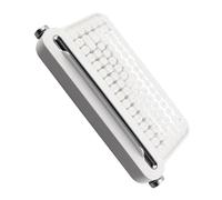HUSHUI Vintage Keyboard, 86 Keys Portable Wireless Keyboard with Integrated Stand for Smartphone Tablet, Compatible with iOS (White)