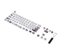 HUSHUI Wangjiang Plum Blossome Keycap Set, Custom PBT Keycaps, DIY Mechanical Keyboard Accessories for 61/64 Keyboards, 71 Durable Dye-Sublimation Keys