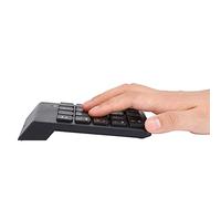 HUSHUI Wireless Mini Digital Keyboard Compact 18-Key Mute Keypad for PC/Desktop Ideal for Accounting Professionals Black (Black)