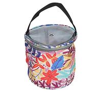 HUSHUI Yarn Bag Empty Tote Elegant Design Knitting Storage Organizer for Travel Knitting Enthusiasts Oxford Cloth (Orange Leaves)