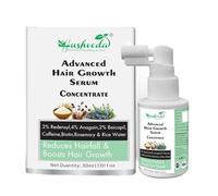 Hushveda Advanced Hair Growth Serum Concentrate 30ml Rosemary, 3% Redensyl, 4% Anagain, 2% Baicapil, Caffeine, Biotin, Plant Keratin & Rice Water