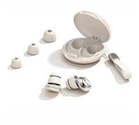 Hushy Adjustable Noise Cancelling Ear Plugs -45dB, Premium Earplugs for Sleeping, Comfortable Ear Plugs for Travel and Study, Reusable and Durable, Ideal for Peaceful Rest (Off White)