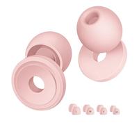 Hushy Noise Cancelling Ear Plugs for Sleep, Snoring, Focus, Work, Travel & Concerts|Powerful 33dB Noise Reduction|4 Pairs of Reusable Silicone Earplugs with Travel Case|Tip Sizes XS to L - 5 Colours