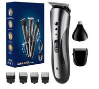 HUSIVZI Manscape Trimmer for Men, Men's Beard Trimmer, Hair Clippers, Nose Hair Clippers, 3 in 1 Men's Grooming Kit for Smooth, No-Nick Shaving, Lightweight with USB Rechargeable, Men Gift