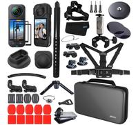 Husiway Accessory for Insta360 X5 Bundle Include: Magnetic Mount Carrying Case Silicone Case Bike Motorbike Mounts and Adhesive Pads for Insta 360 X5 Camera 62I