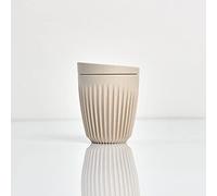 Huskee Mug - 8 oz - Reusable - Sustainable - Made of Coffee Sleeve - with Lid - Natural