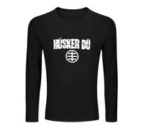 Husker Du Music Rock Punk Retro Men's Tee Crewneck Long Sleeve Unisex 100% Cotton T Shirt Black M