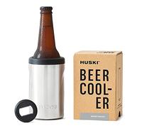 Huski Beer Cooler 2.0 | New | Premium Can and Bottle Holder | Triple Insulated Marine Grade Stainless Steel | Detachable 3-in-1 Opener | Works as a Tumbler | Best Gifts for Beer Lovers (Stainless)