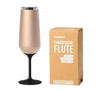 Huski Champagne Flute | New | Award-Winning Design with Detachable Stem | Premium Stainless Steel Champagne Glass with Lid | Triple Insulated Tumbler | 240ml Capacity | Great Gift (Champagne)
